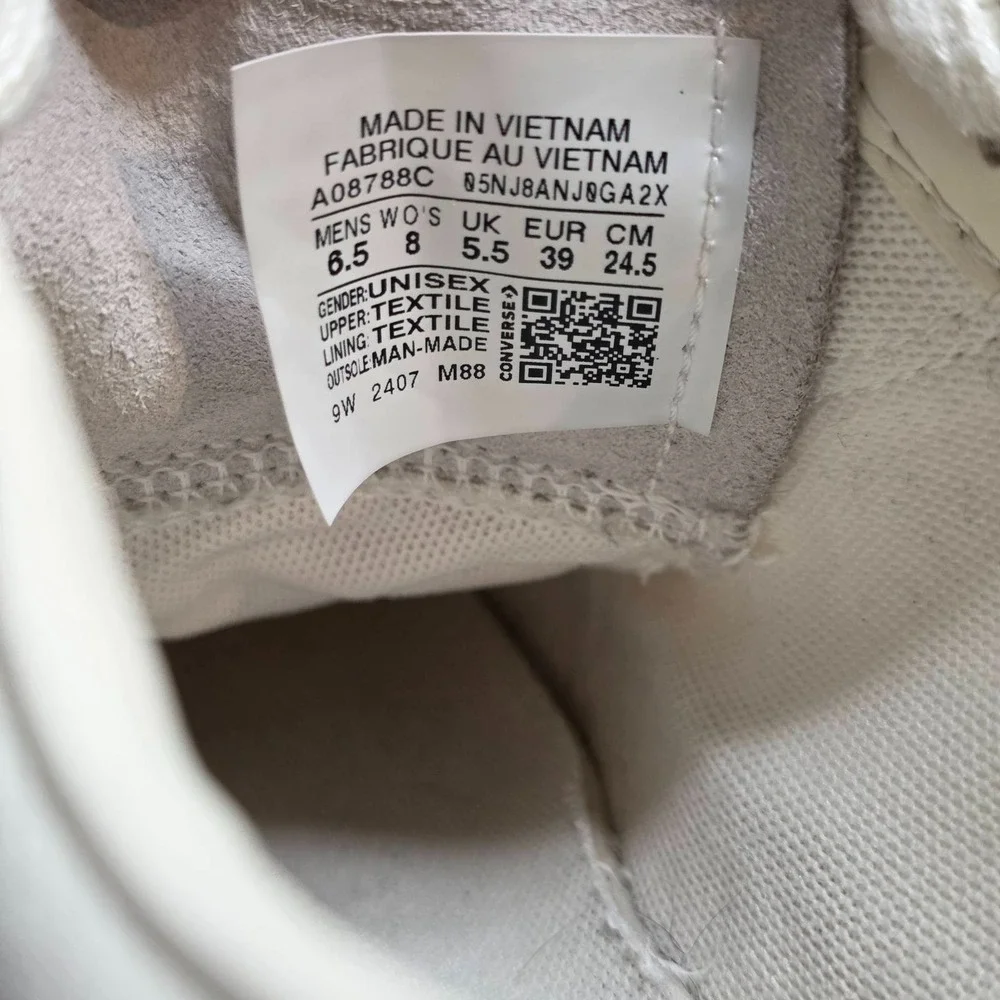Converse CTAS Cruise OX Sneakers Women's Size 8 Men's 6.5 White Platform Shoes